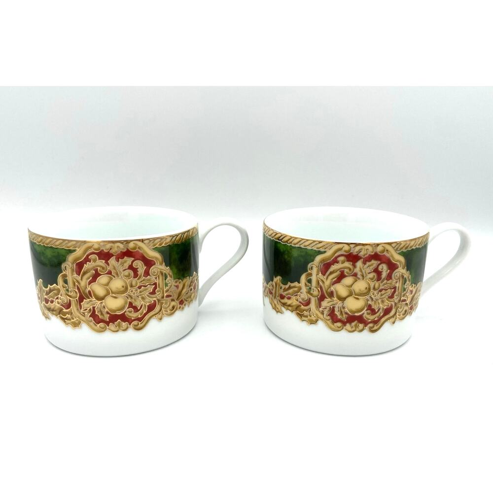 Two American Atelier NOEL Cups #3399 Christmas Pattern READ